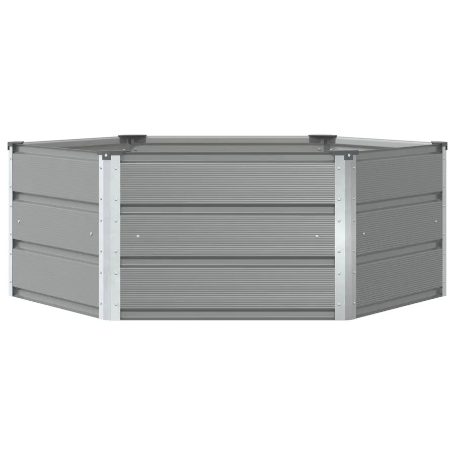 Jardinière Gris clair 129 x 129 x 45 cm Acier - 4