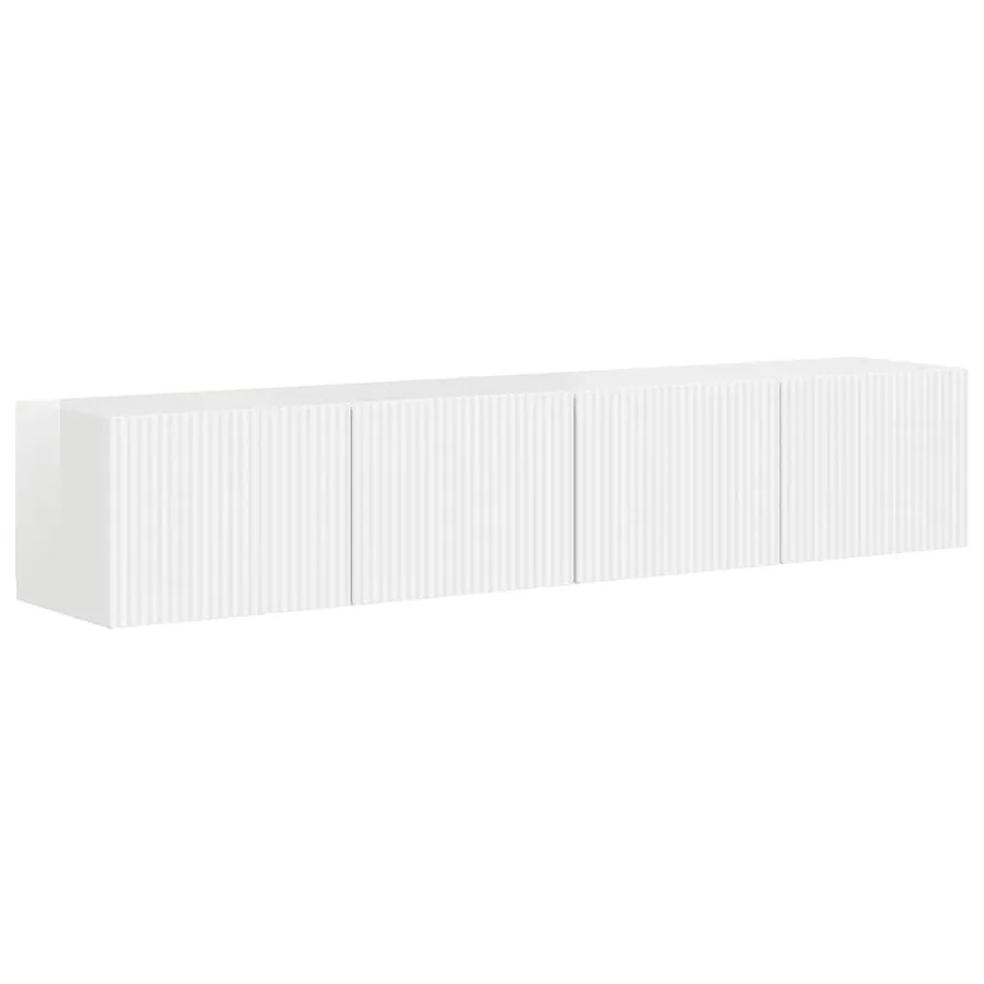 Meuble TV mural 2 pcs Blanc Brillant 78,5 x 31 x 29,5 cm - 2