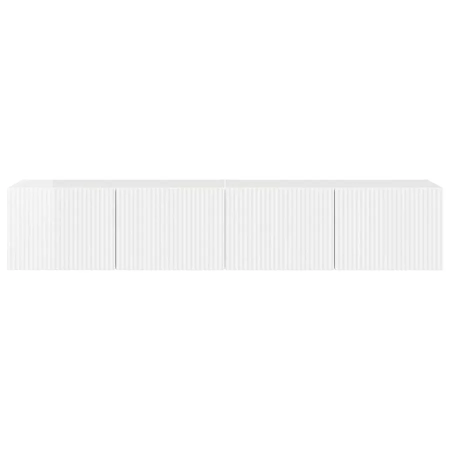 Meuble TV mural 2 pcs Blanc Brillant 78,5 x 31 x 29,5 cm - 7