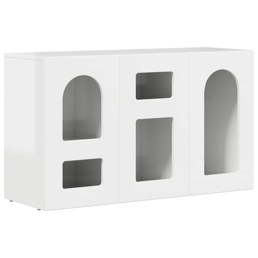 Buffet ELST Blanc brillant 100 x 35 x 59 cm Bois d'ingénierie - 2