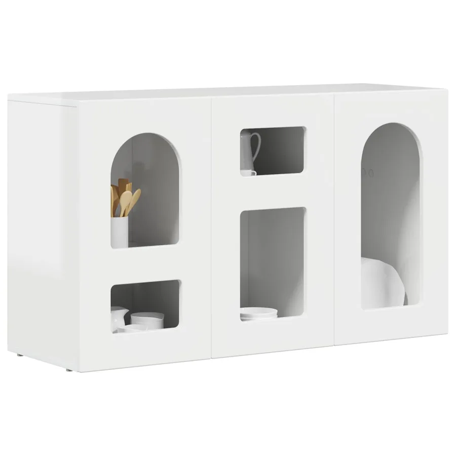 Buffet ELST Blanc brillant 100 x 35 x 59 cm Bois d'ingénierie - 3