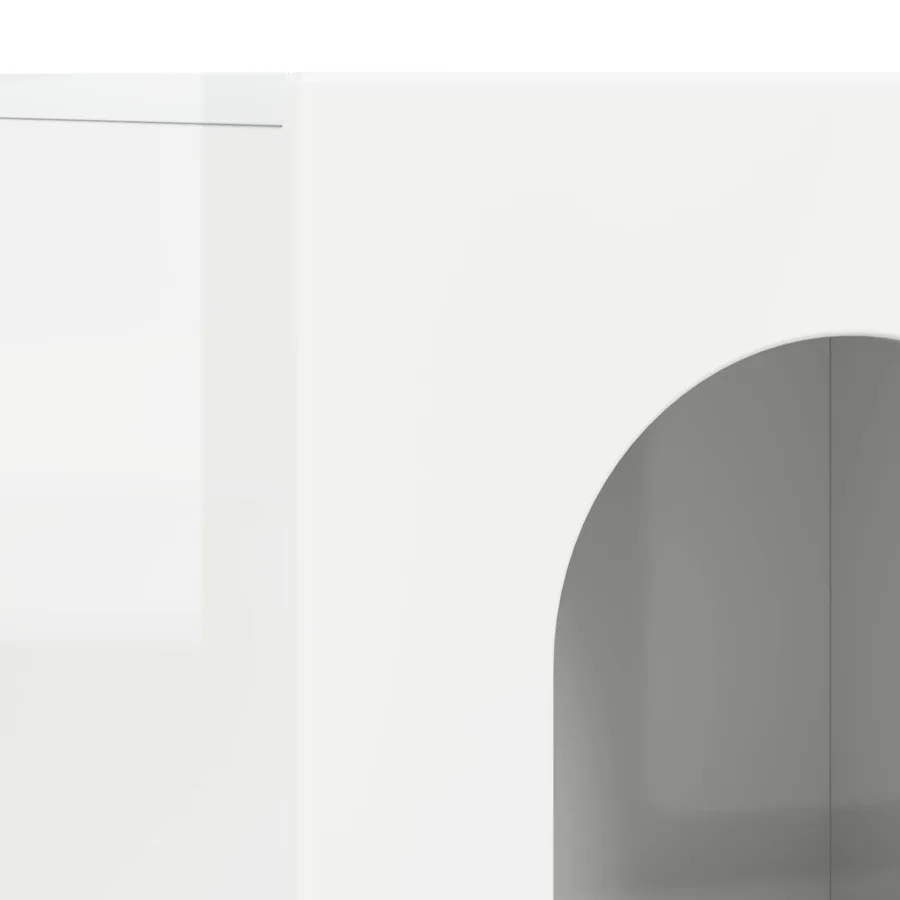 Buffet ELST Blanc brillant 100 x 35 x 59 cm Bois d'ingénierie - 9