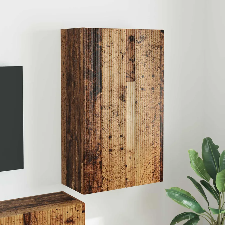 Meuble TV mural Montage mural Bois Ancien 59,5 x 31 x 100 cm
