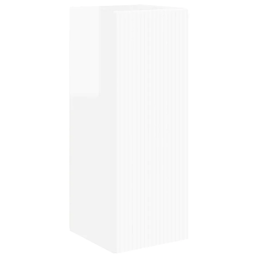Ensemble de meuble TV mural Montage mural 4 pcs Blanc brillant - 6
