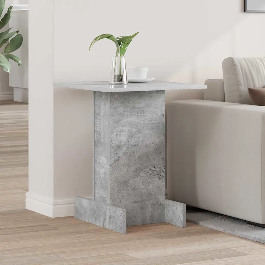 Table d'appoint Gris béton 44,5 x 45 x 55 cm Bois d'ingénierie