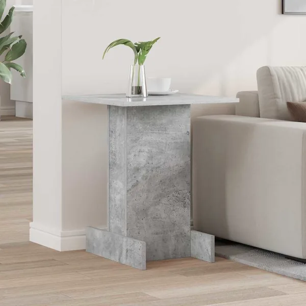 Table d'appoint Gris béton 44,5 x 45 x 55 cm Bois d'ingénierie