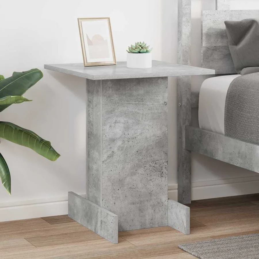 Table d'appoint Gris béton 44,5 x 45 x 55 cm Bois d'ingénierie - 4