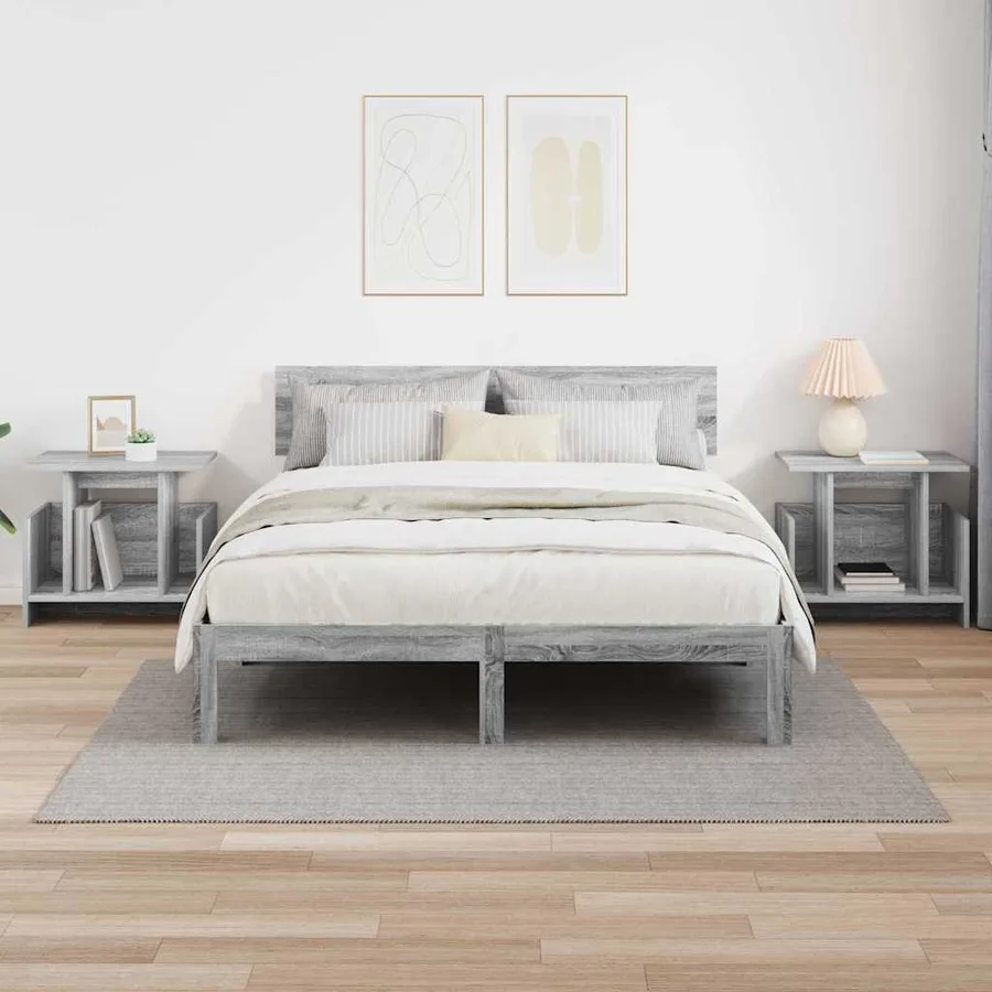 Meuble TV 2 pcs Gris Sonoma 50 x 35 x 45 cm Bois d'ingénierie - 4