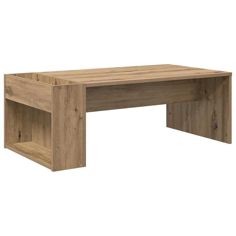 Table basse Chêne artisanal 95 x 50 x 34 cm Bois d'ingénierie - 7