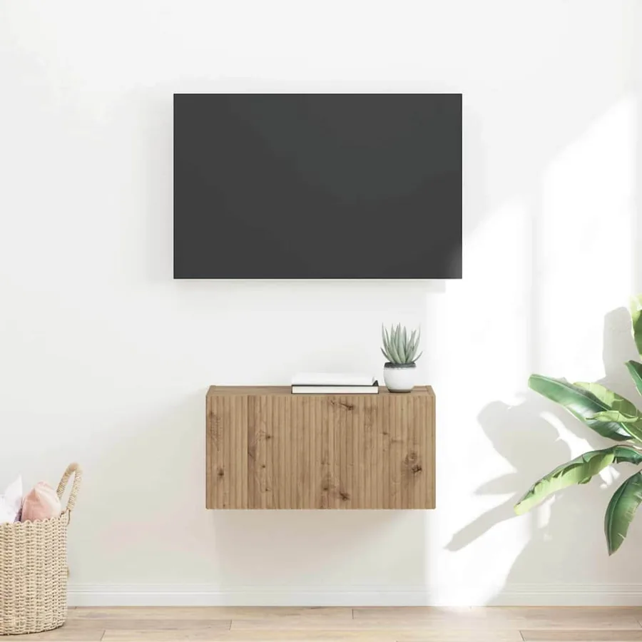 Meuble TV mural 60 x 31 x 29,5 cm Chêne artisan
