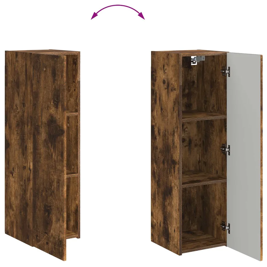 Ensemble de meuble TV mural Montage mural 6 pcs Chêne fumé - 15