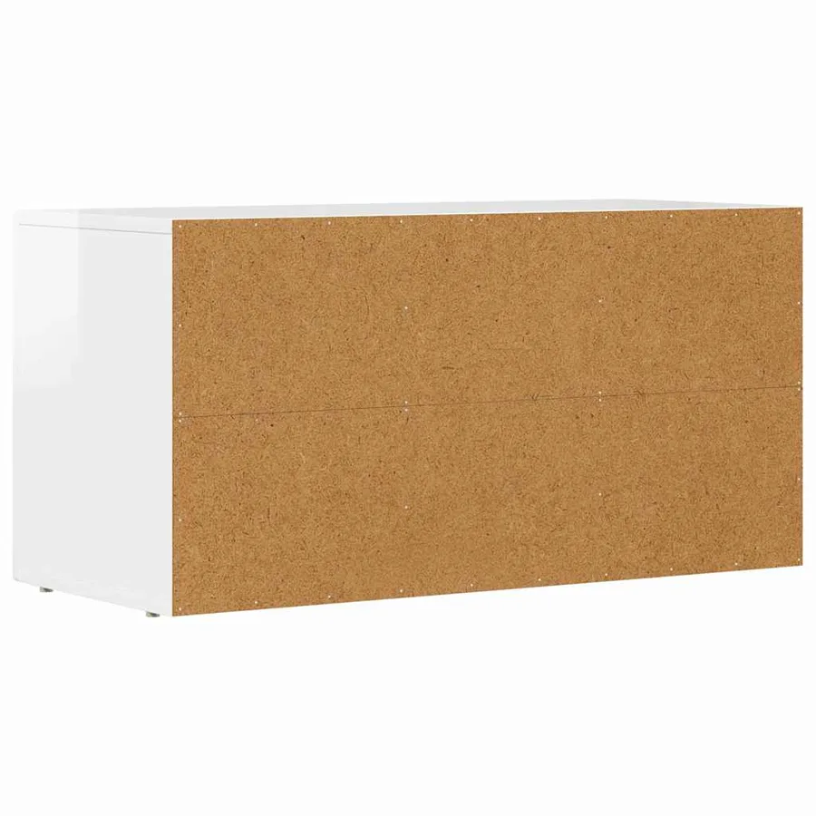 Meuble TV ELST 80 x 35 x 40 cm Blanc brillant Bois d'ingénierie - 7