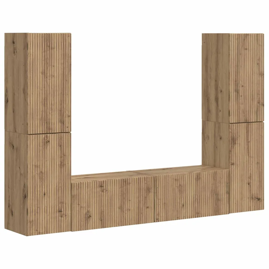 Ensemble meuble TV 6 pcs Chêne artisanal Bois d'ingénierie - 2
