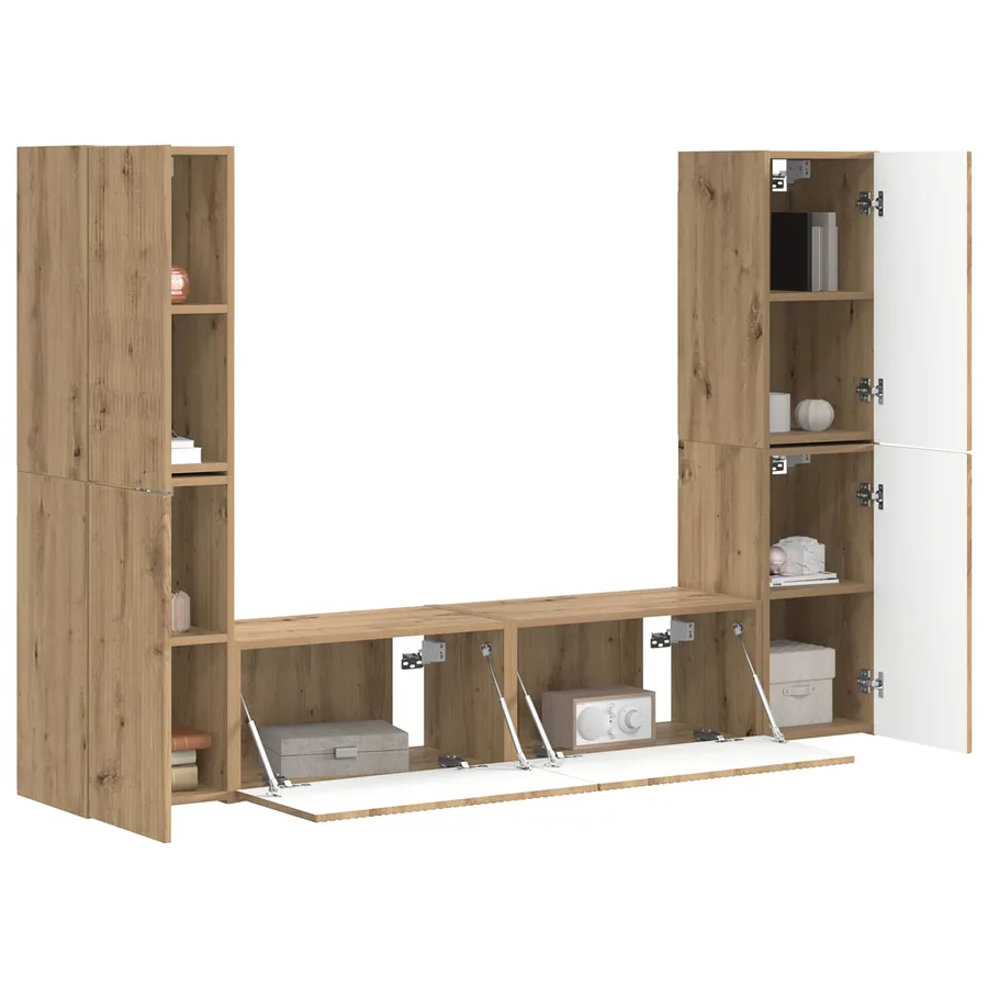 Ensemble meuble TV 6 pcs Chêne artisanal Bois d'ingénierie - 3