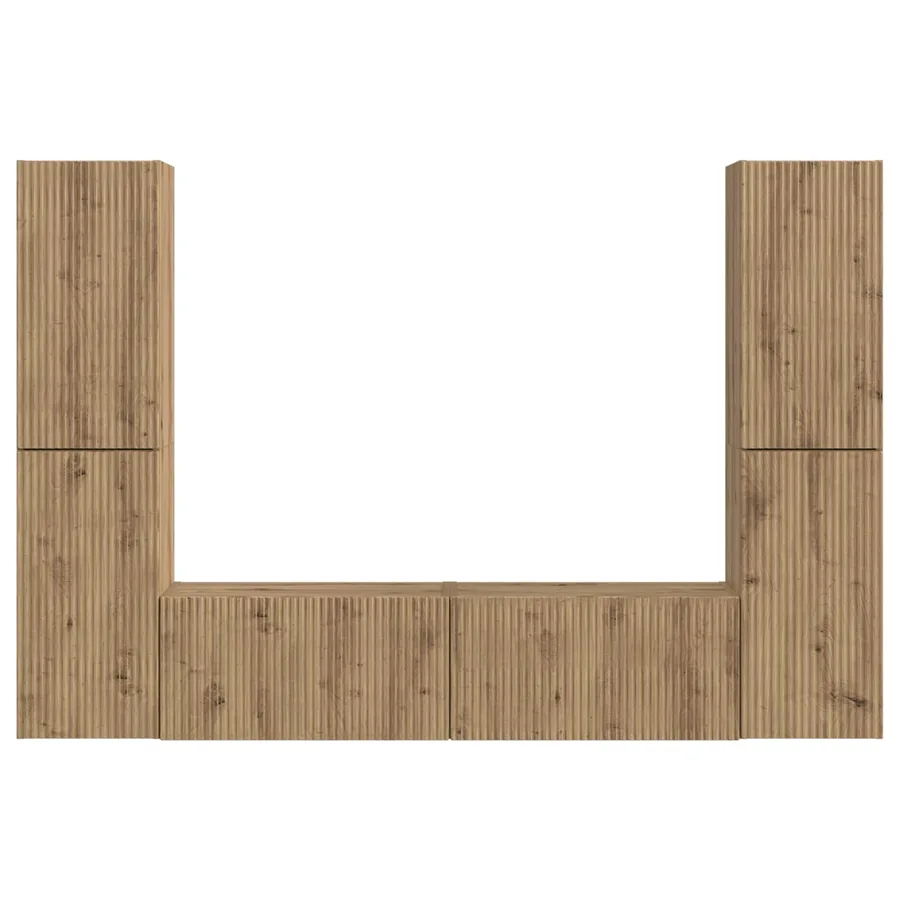 Ensemble meuble TV 6 pcs Chêne artisanal Bois d'ingénierie - 7
