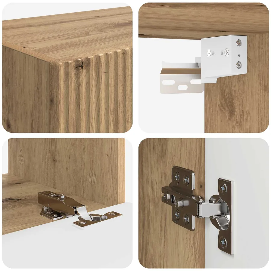 Ensemble de meuble TV mural 4 pcs Chêne artisanal - 10