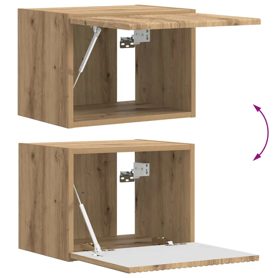 Ensemble de meuble TV mural 4 pcs Chêne artisanal - 12