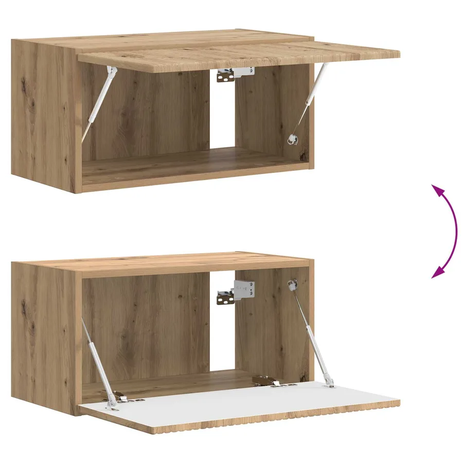 Ensemble meuble TV 4 pcs Chêne artisanal Bois d'ingénierie - 10
