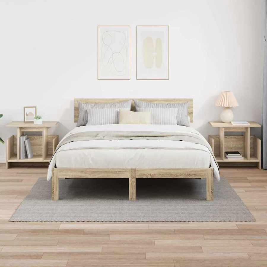 Meuble TV 2 pcs Chêne Sonoma 50 x 35 x 45 cm Bois d'ingénierie - 4