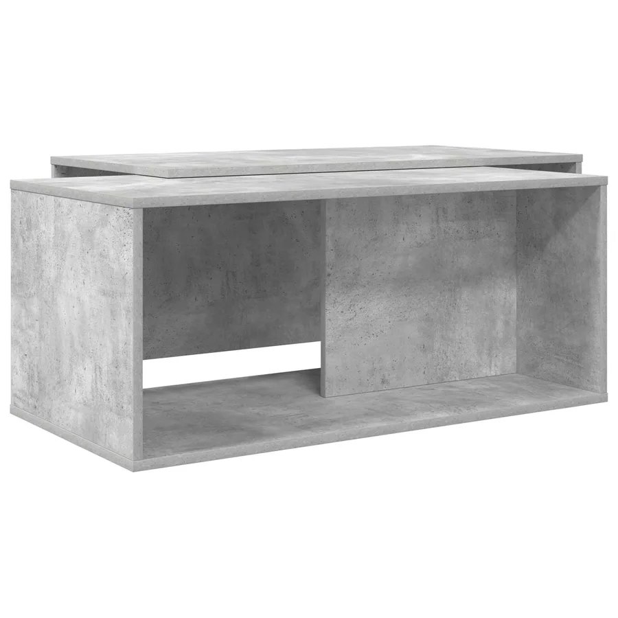 Ensemble de tables basses 2 pcs Gris béton Bois d'ingénierie - 2