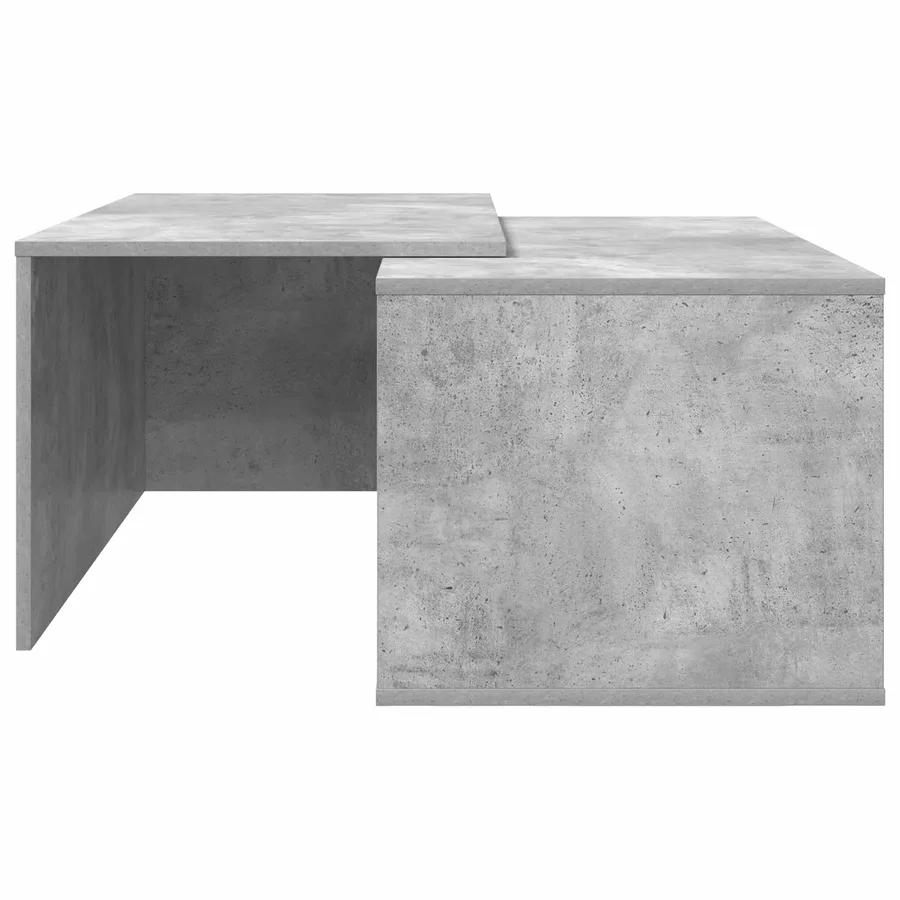 Ensemble de tables basses 2 pcs Gris béton Bois d'ingénierie - 9