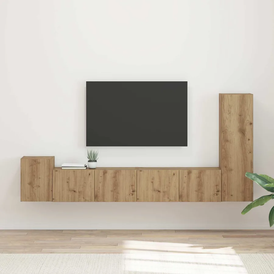 Ensemble meuble TV 3 pcs Chêne artisanal Bois d'ingénierie