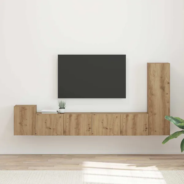 Ensemble meuble TV 3 pcs Chêne artisanal Bois d'ingénierie