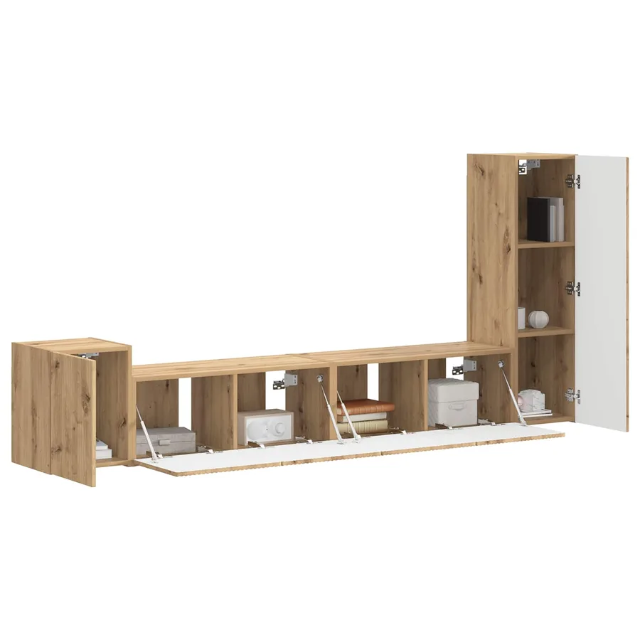 Ensemble meuble TV 3 pcs Chêne artisanal Bois d'ingénierie - 3