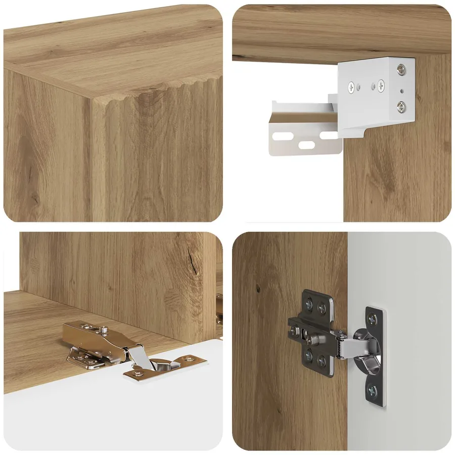 Ensemble meuble TV 3 pcs Chêne artisanal Bois d'ingénierie - 8