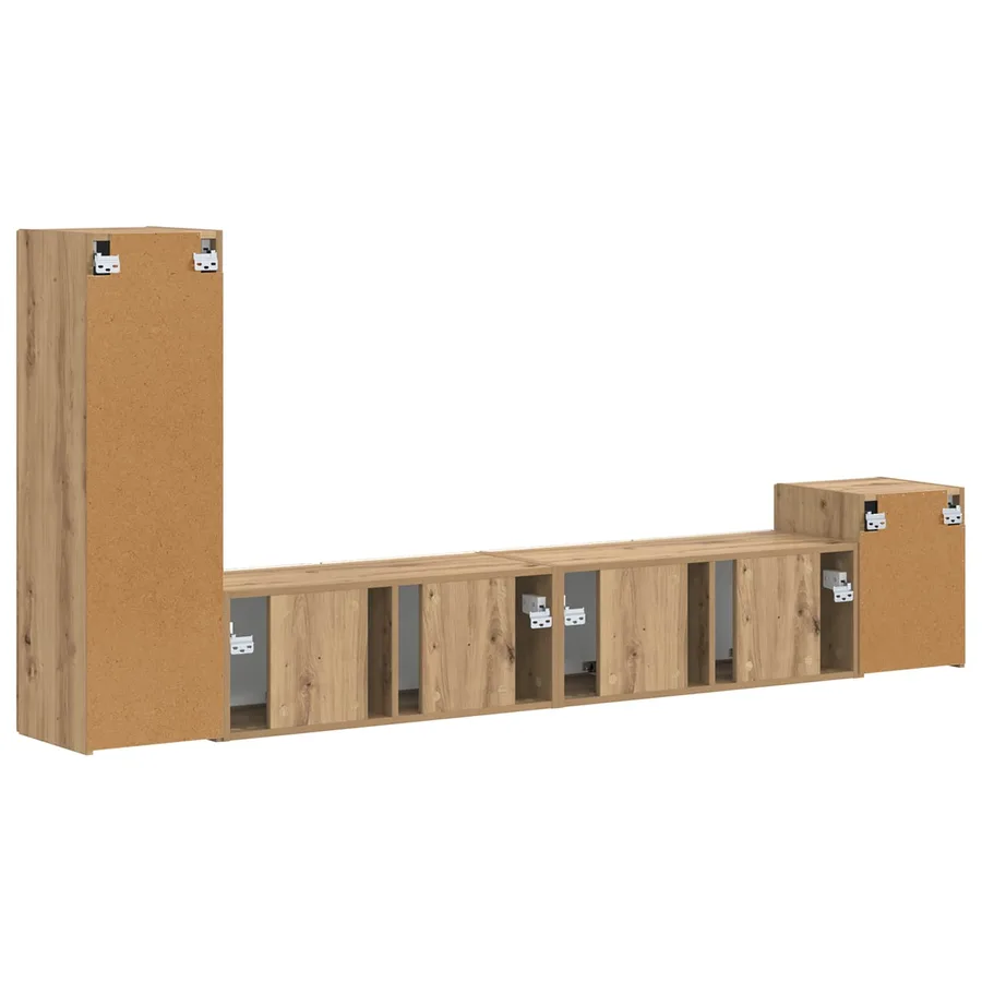 Ensemble meuble TV 3 pcs Chêne artisanal Bois d'ingénierie - 9