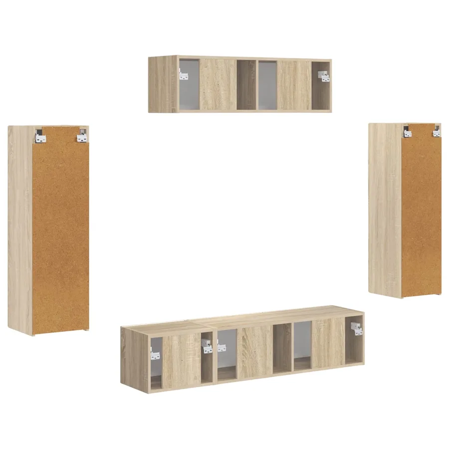 Meuble TV 5 pcs Chêne Sonoma - 9