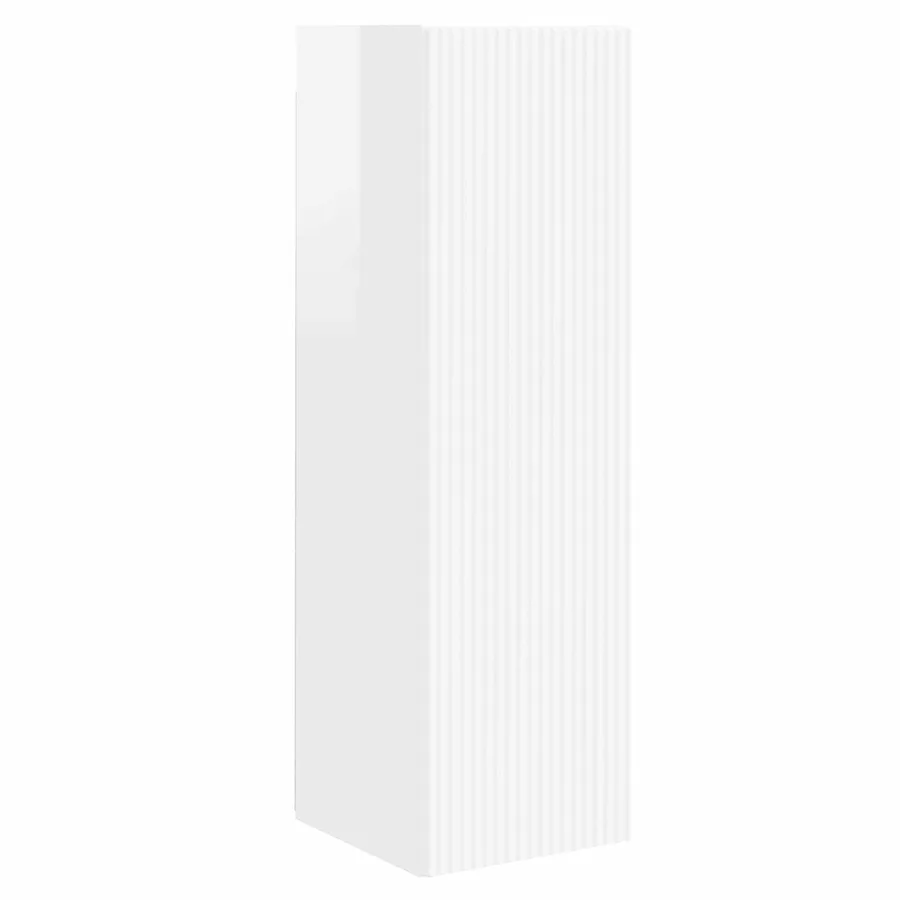 Meuble TV 5 pcs Blanc brillant - 7