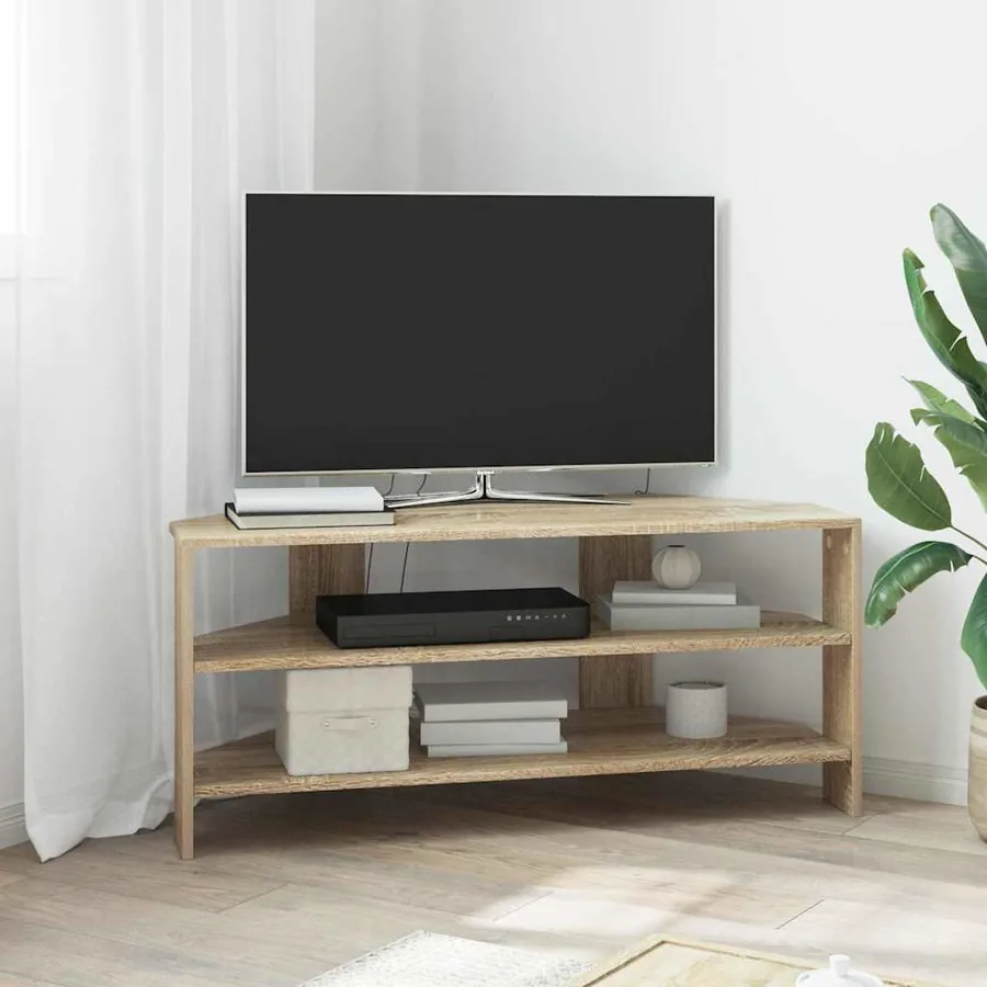 MeubleTVd'Angle Chêne Sonoma 102x40,5x45cm Bois d'ingénierie