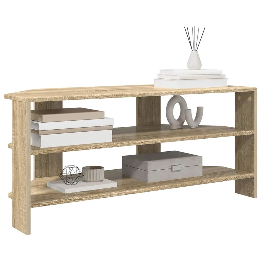 MeubleTVd'Angle Chêne Sonoma 102x40,5x45cm Bois d'ingénierie - 3