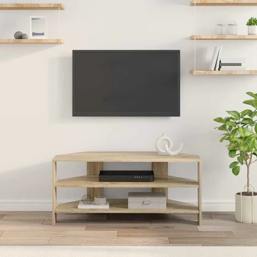 MeubleTVd'Angle Chêne Sonoma 102x40,5x45cm Bois d'ingénierie - 4