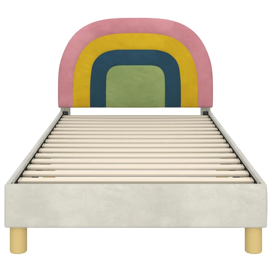 Cadre de lit pour enfants avec tête de lit Crème 90 x 200 cm - 5