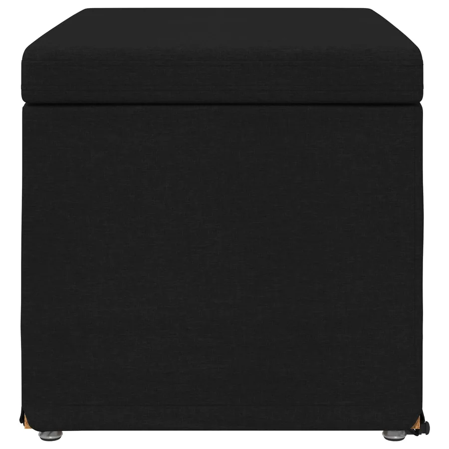 Tabouret Noir 61 x 41 x 40 cm Tissu et bois stratifié - 5
