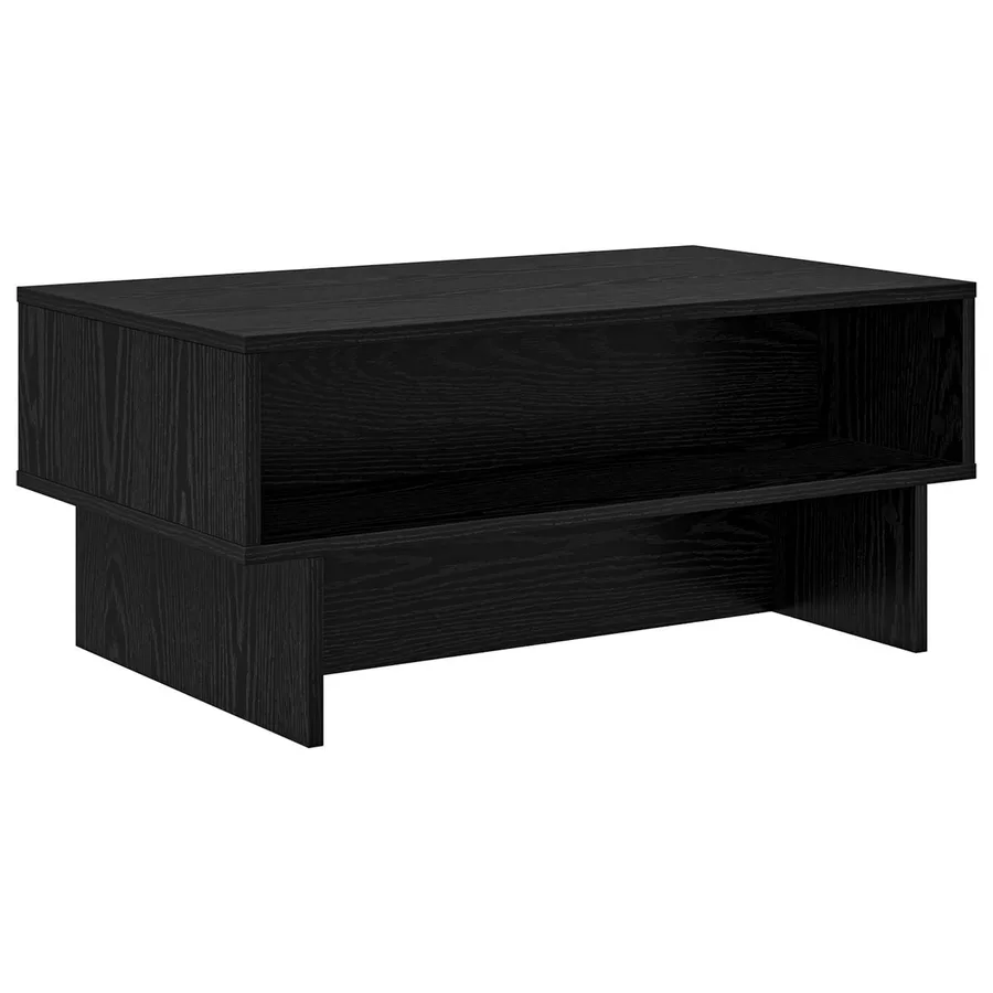 Table basse Chêne noir 80 x 46 x 35 cm Bois d'ingénierie - 2