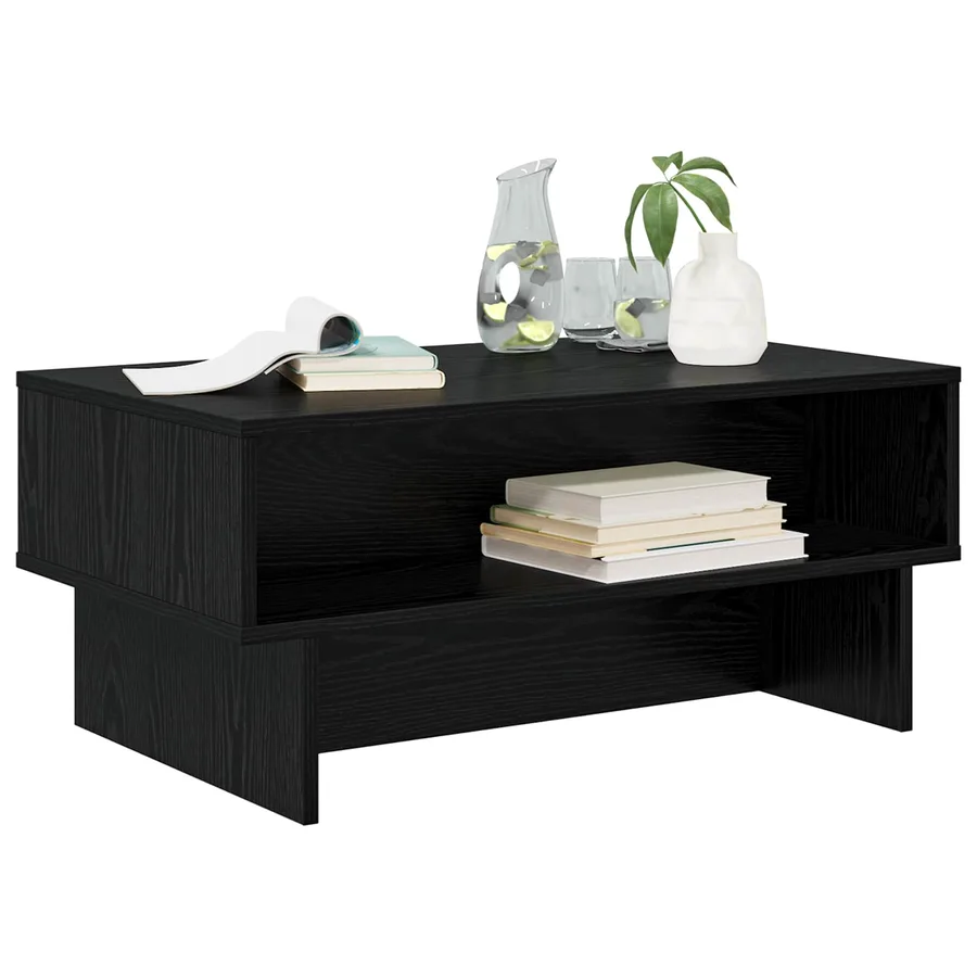 Table basse Chêne noir 80 x 46 x 35 cm Bois d'ingénierie - 3