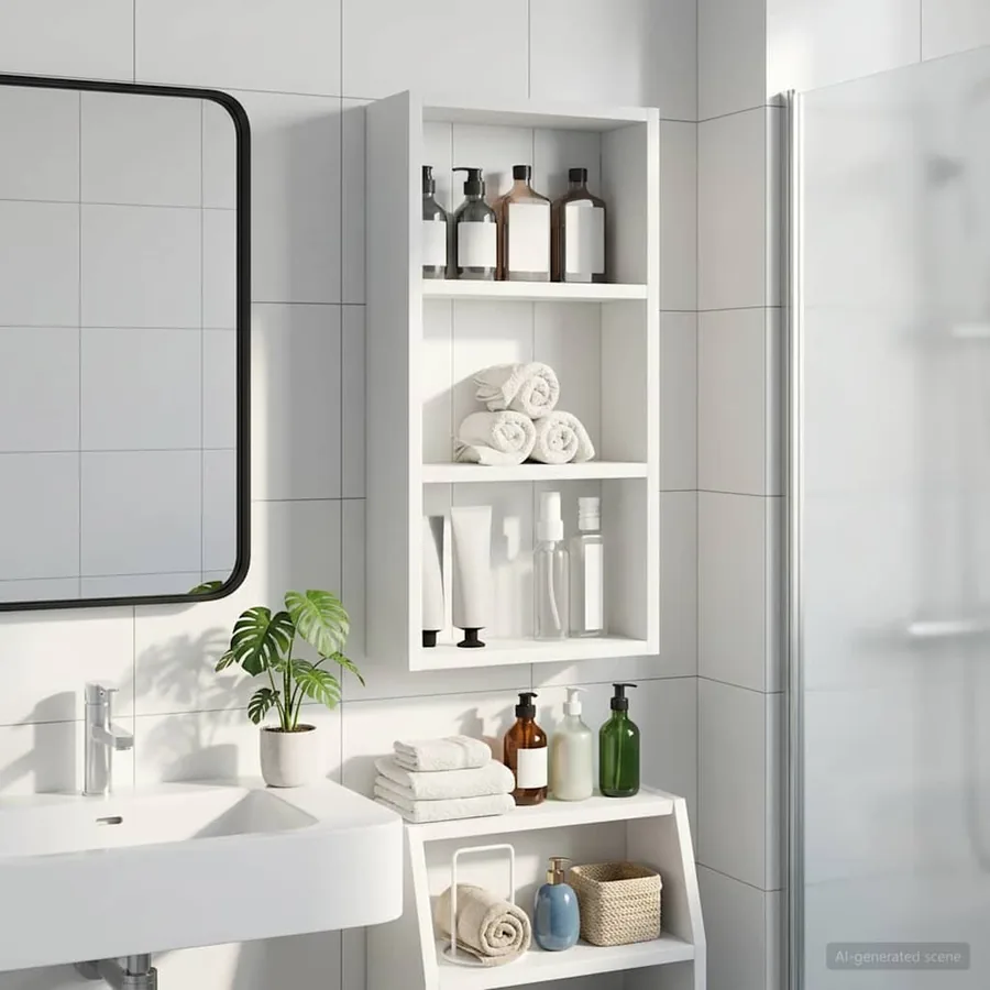 Armoire murale de salle de bain Blanc 30 x 10 x 60,5 cm