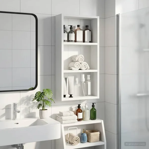 Armoire murale de salle de bain Blanc 30 x 10 x 60,5 cm