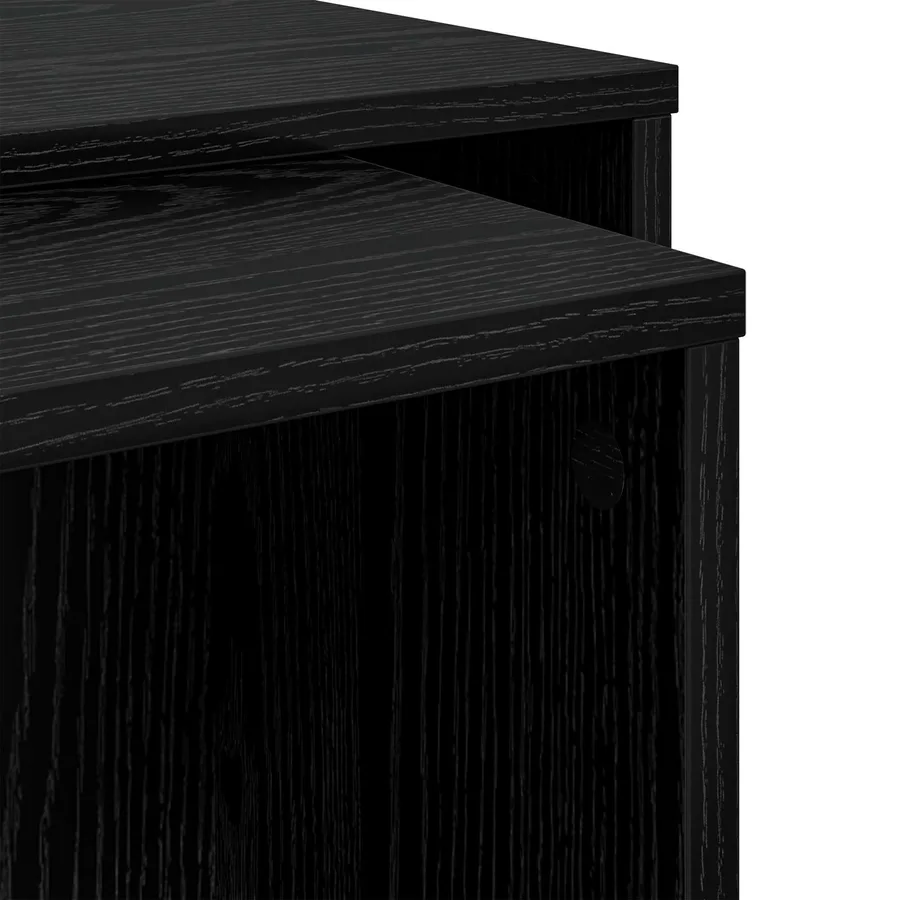 Ensemble de tables basses 2 pcs Chêne noir Bois d'ingénierie - 11