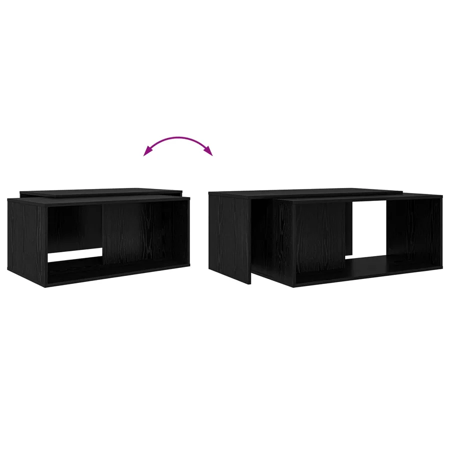 Ensemble de tables basses 2 pcs Chêne noir Bois d'ingénierie - 13