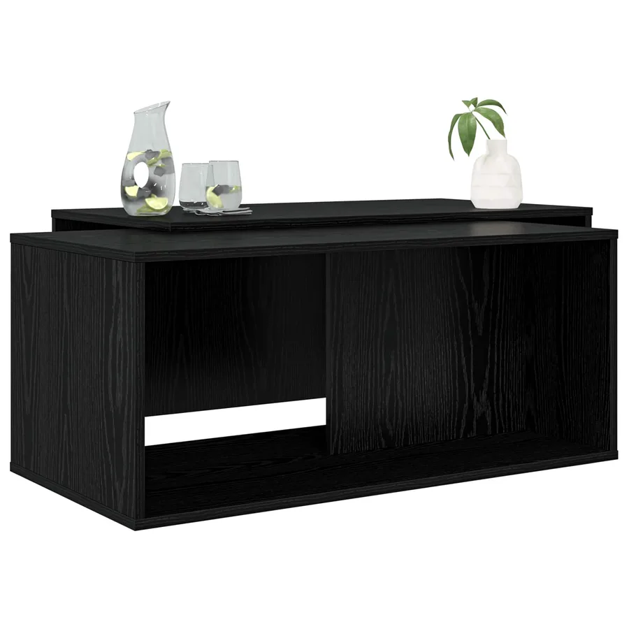 Ensemble de tables basses 2 pcs Chêne noir Bois d'ingénierie - 3