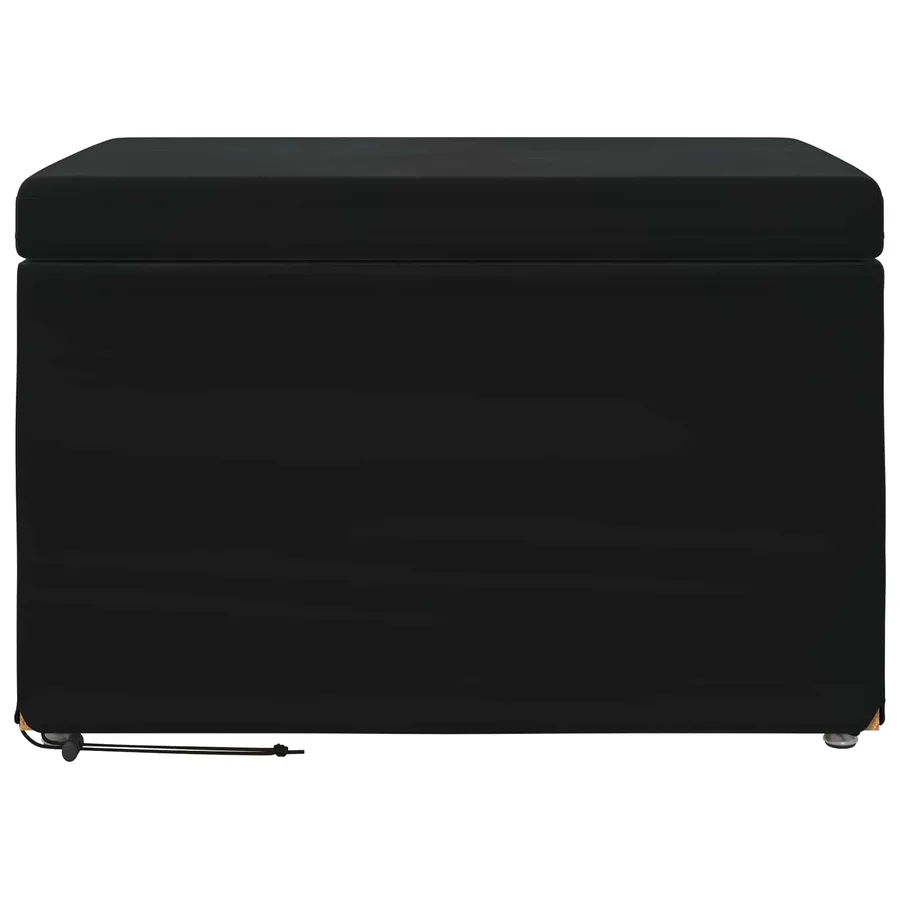 Tabouret Noir 61 x 41 x 40 cm Velours et Bois Composite - 4