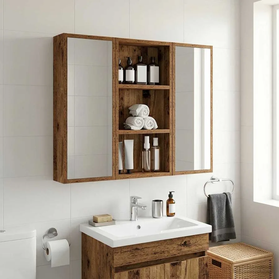 Armoire murale de salle de bain Bois ancien 30 x 10 x 60,5 cm