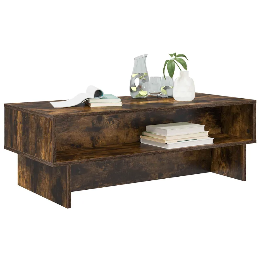 Table basse Chêne fumé 100 x 46 x 35 cm Bois d'ingénierie - 3