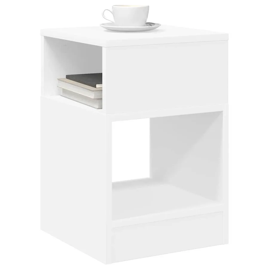 Table d'appoint 2 pcs Blanc 30,5 x 30 x 45 cm Bois d'ingénierie - 3