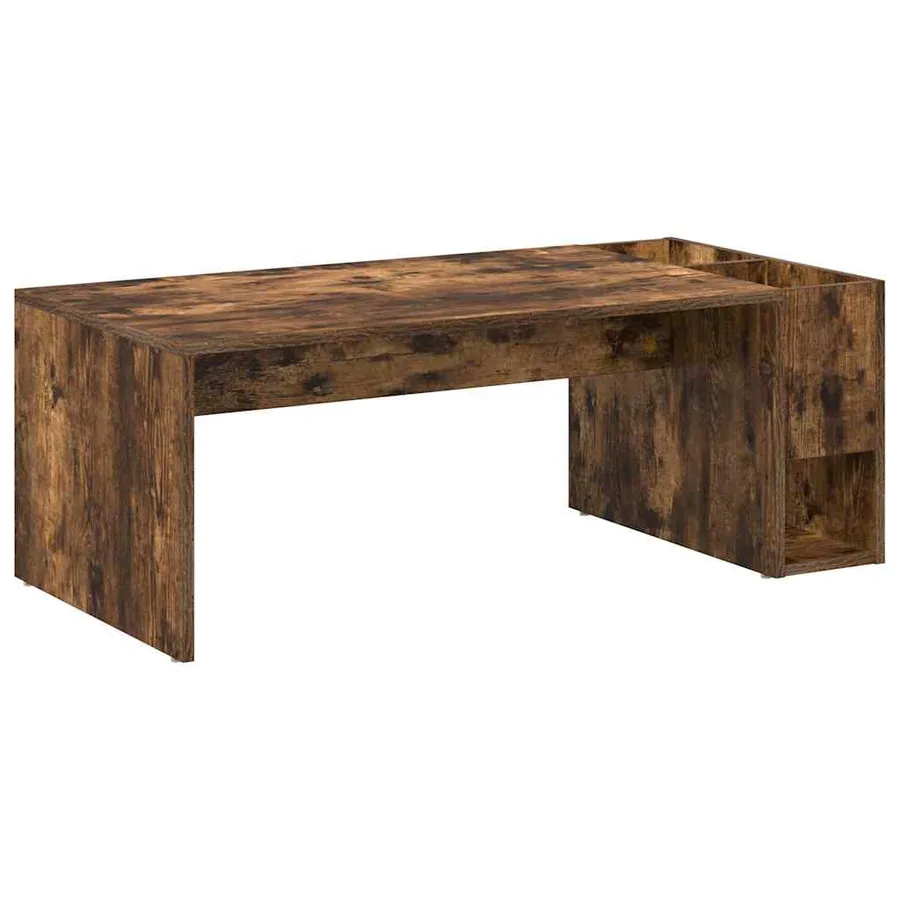 Table basse Chêne fumé 101,5 x 50 x 37 cm Bois d'ingénierie - 2