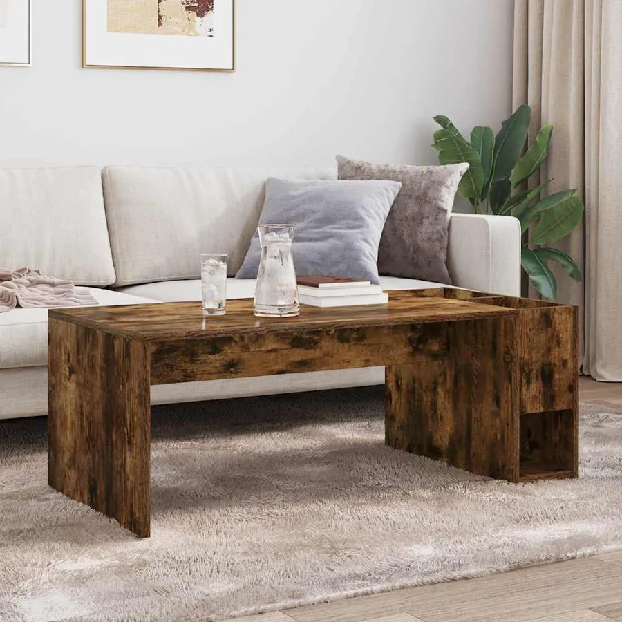 Table basse Chêne fumé 101,5 x 50 x 37 cm Bois d'ingénierie - 4
